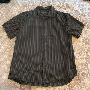 Old Navy XL grey black stripe button shirt